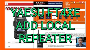 YAESU FT4XE Add Repeater Store to memory