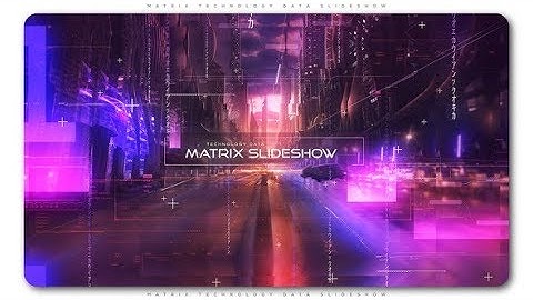 Matrix Technology Data Slideshow (After Effects template)