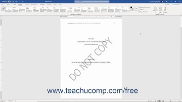 Word 2019 and 365 Tutorial Removing Watermarks Microsoft Training