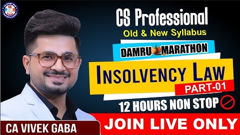🔴Insolvency Law (IBC, 2016) "DAMRU MARATHON P-1🔴VG Sir🤩 | Non STOP 12 Hours🔥 | Mission December 2024