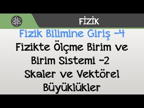 Fizik Bilimine Giriş -4 - Fizikte Ölçme Birim ve Birim Sistemi -2  Skaler ve Vektörel Büyüklükler