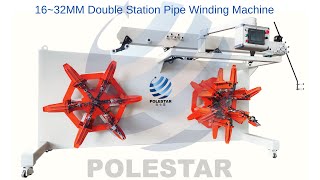 16 32 double station pipe winder machine operation video