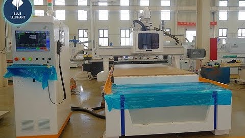 Blue Elephant 5*10ft CNC nesting machine with auto labeling test video for Canadian customer