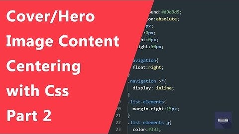 Cover Image | Background Image | Hero Image | Slider | Centering Elements with Css in Urdu