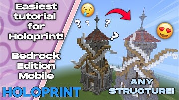 Holoprint Tutorial In Minecraft Bedrock Edition!