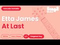 At last  etta james acoustic karaoke