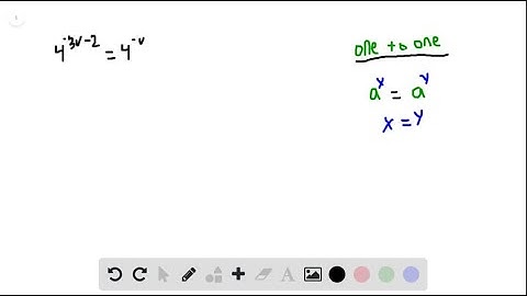 Use like bases to solve the exponential equation. 4^-3 v-2=4^-v