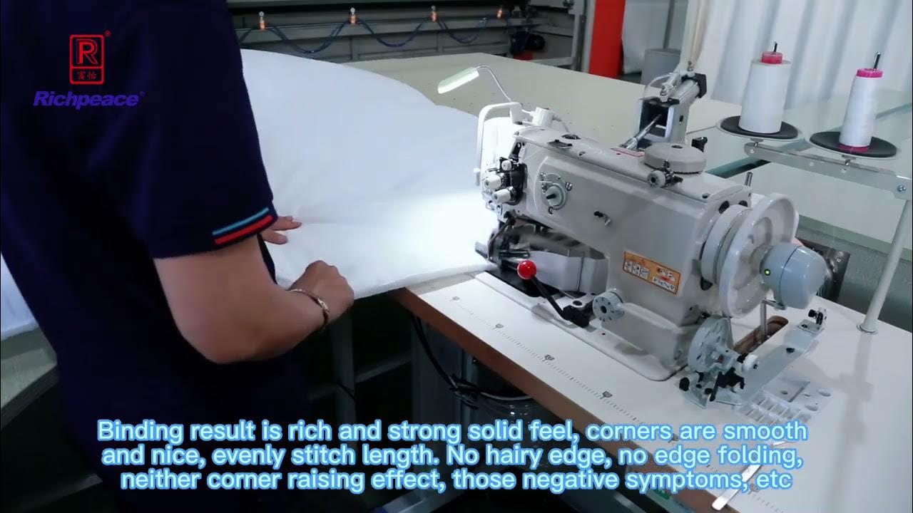 How to Make Comforter Tape Binding with Semi Auto Sewing Machine - YouTube