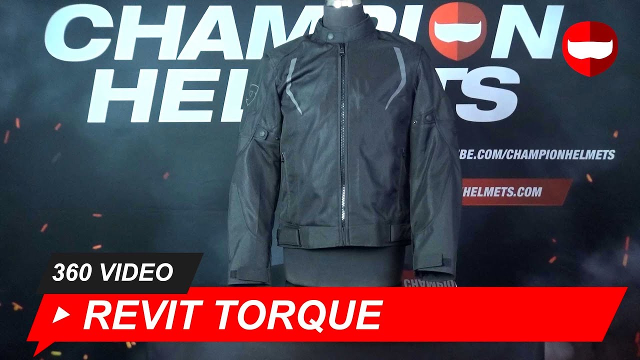 Revit Torque Black Jacket - ChampionHelmets.com - YouTube