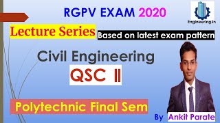 QSC 2 lecture for rgpv diploma exam 2020 | QSC 2 mcqs for rgpv | diploma civil engineering lectures