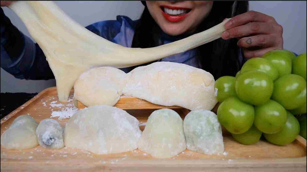 DIY MOCHI WITH FRUITS #2 (ASMR EATING SOUNDS) NO TALKING | SAS-ASMR