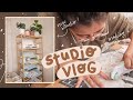 STUDIO VLOG 37 | Setting Up and Working in the New Studio, HUGE sticker shop restock, Packing Orders