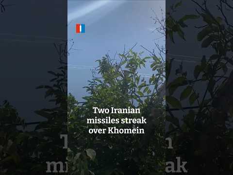 Two Iranian missiles streak over Khomein