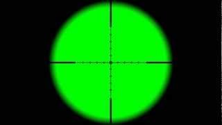 sniper scope crosshair with black background - HD transparent footage