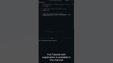Python Program to Find the Area of a Circle using Radius as user input