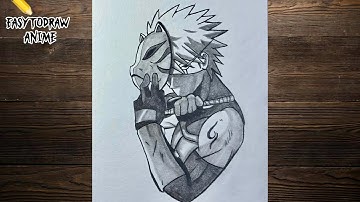 How to draw kakashi anbu | Naruto | step by step anime drawing 
