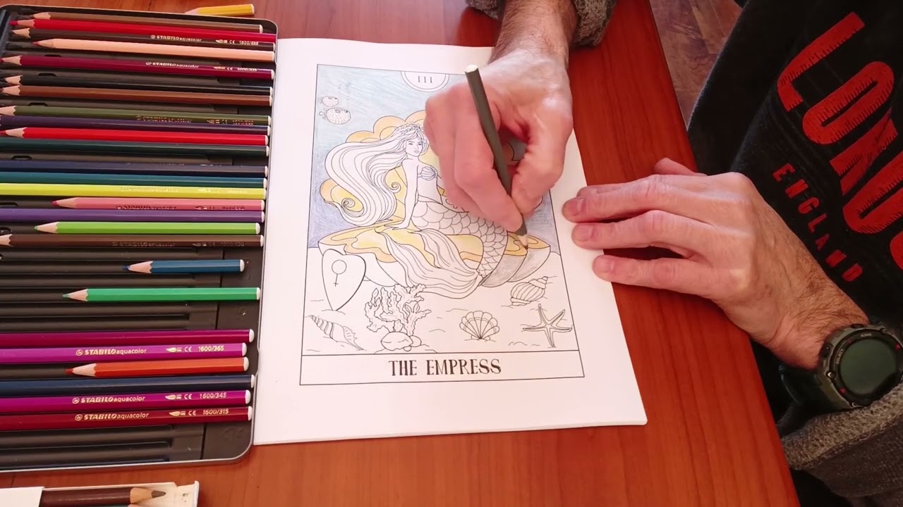 Coloring the Tarot – The Empress Mermaid | Abundance, Creativity, and Feminine Power