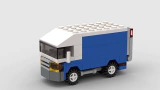 Lego 4838 Truck rotate 3D by MiklÓs Bánáti LEGO retro cube 367 views 3 weeks ago 48 seconds