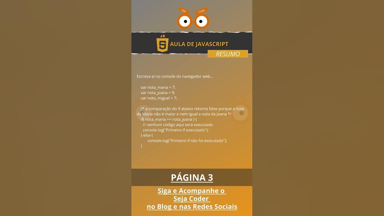 JavaScript - Operador De Comparação Maior Que Ou Igual (Como Usar ...