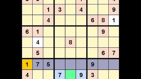 How to Solve Los Angeles Times Sudoku Impossible September 27, 2020 - XYZ-Wing