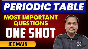 Periodic Table - Most Important Questions in 1 Shot | JEE Main & Advanced