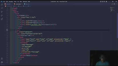 create personal static website using html,css part 5 tagalog  (contact page)