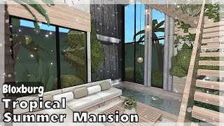 BLOXBURG: Tropical Summer Mansion Speedbuild (interior + full tour) Roblox House Build