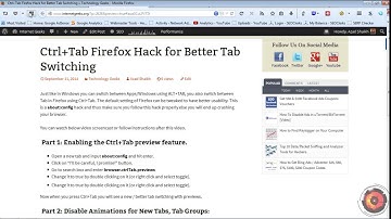 Ctrl+Tab Firefox Hack for Better Tab Switching