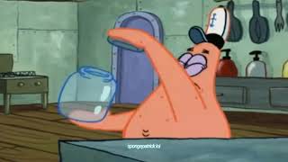 Patrick tries to open the jar