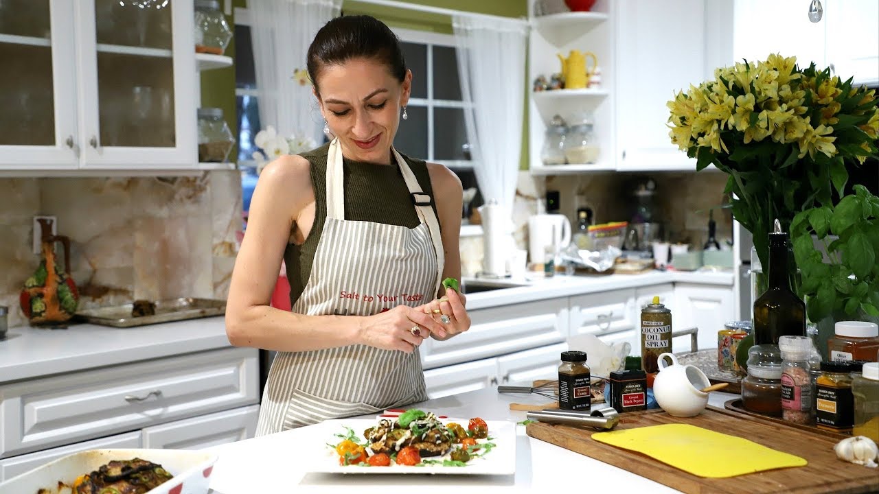 Bulgur Eggplant Stuffed Mushrooms Recipe - Heghineh Cooking Show