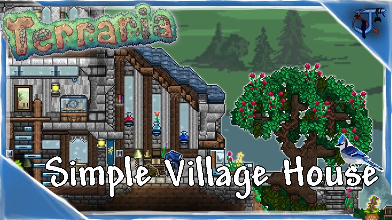 Simple village. Террария деревня. Террария дома для NPC. Terraria Modern House. Больница террария деревня.