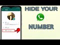 Hide WhatsApp Number 2026 WhatsApp Settings 2026 