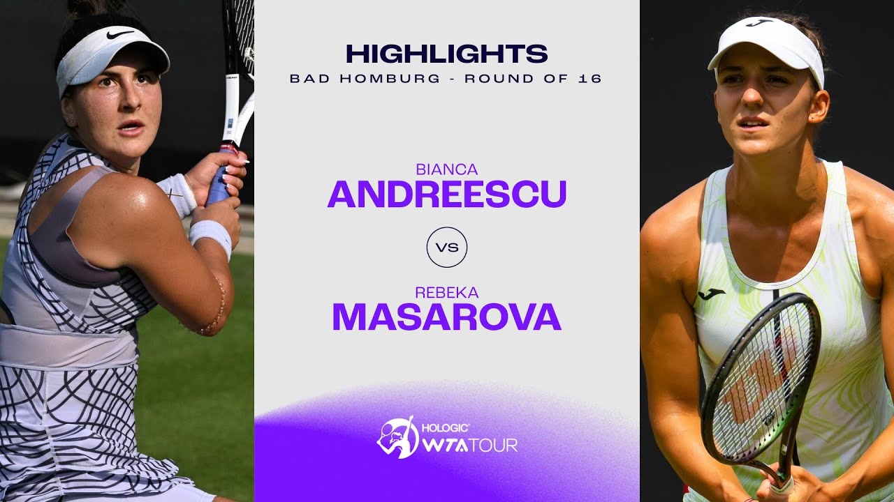 Bianca Andreescu vs. Rebeka Masarova | 2023 Bad Homburg Round of 16 | WTA Match Highlights