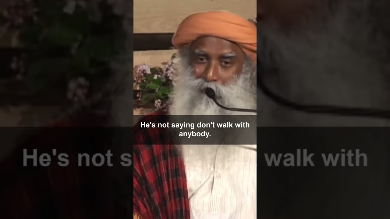 Is it better to walk alone on the path ?   #shorts #yogiwisdom   #sadhguru