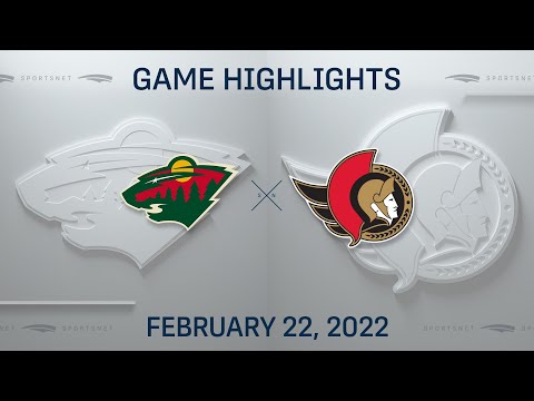 NHL Highlights | Wild vs. Senators - Feb. 22, 2022