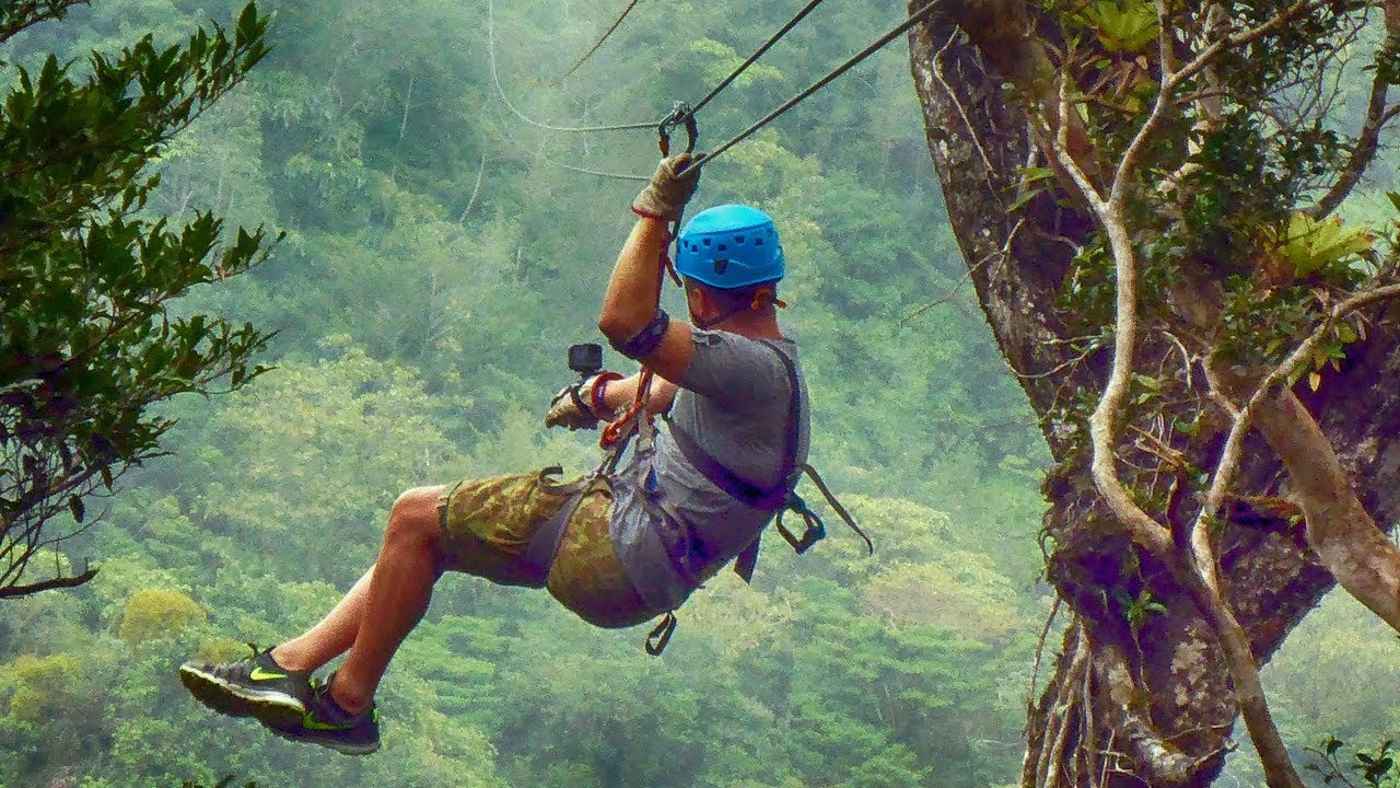Zip line in Costa Rica YouTube