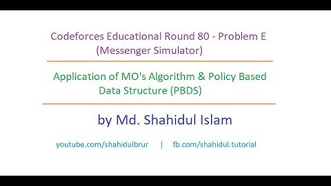 Codeforces Educational Round 80 | Problem E | MOs Algo | Policy Based Data Structure ( PBDS )