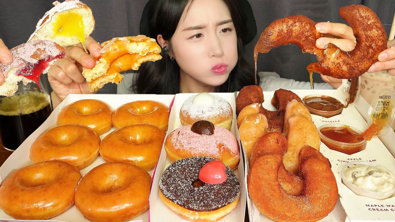 CRAZY 15 ЧЕЛЛЕНДЖ ПОНЧИКОВ🍩 ГЛАЗИРОВАННЫЙ ПОНЧИК ASMR MUKBANG ЗВУКИ ЕДЫ DONUT