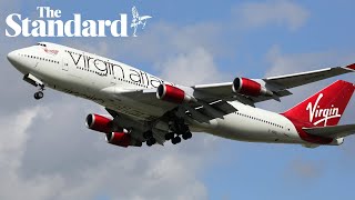Watch in full: first transatlantic flight fuelled by cooking oil takes off from Heathrow to New York