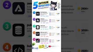 5 GitHub Repositories Every Developer Should Know! 🚀🔥 #shorts