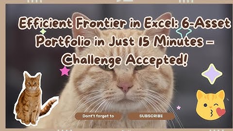 Efficient Frontier in Excel: 6-Asset Portfolio in Just 15 Minutes – Challenge Accepted! 😎