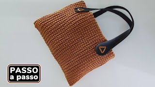 Bolsa de crochê | Ponto baixo em crochet com dica útil