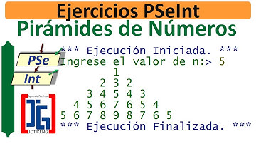 Pirámide de Números || Bucles anidados || PSeInt