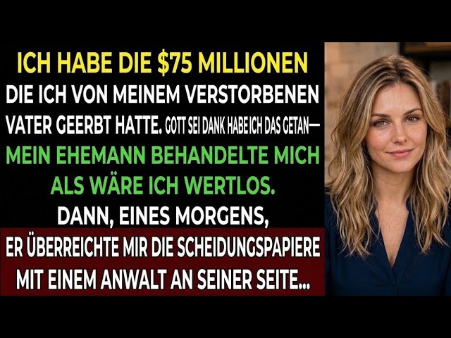 Ein gewöhnlicher Dienstagmorgen, mein Kaffee dampfte noch auf dem Tresen, als Richard mir einen dicken Ordner hinschmiss. „Unterschreib die Papiere, Dian. Du bist ohne alles gekommen, du gehst...