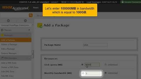 How to create hosting packages in WHM