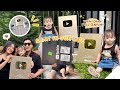 Yukachan unboxing gold play button   a day in our life