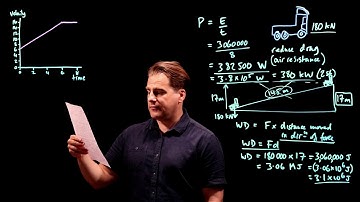 Work, Power, Velocity-Time Graphs.  IGCSE Physics Edexcel June 2017 Paper IP Q8