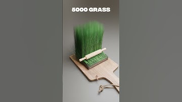 Blender 3D Grass Simulation | Wooden Roller on Grass Blades Physics Test