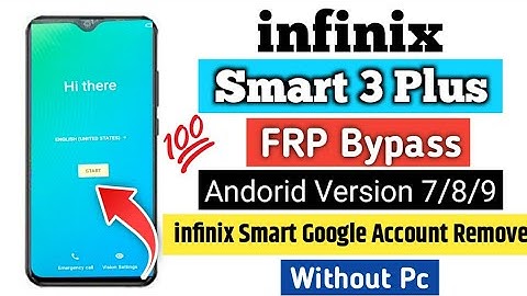 infinix Smart 3 Plus FRP Bypass | infinix X627 Google Account Remove Android Version 7/8/9Without PC