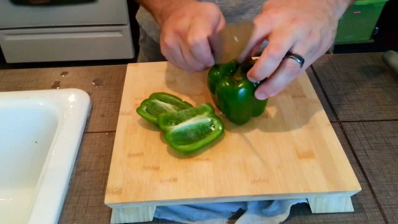 how to peel green peppers
